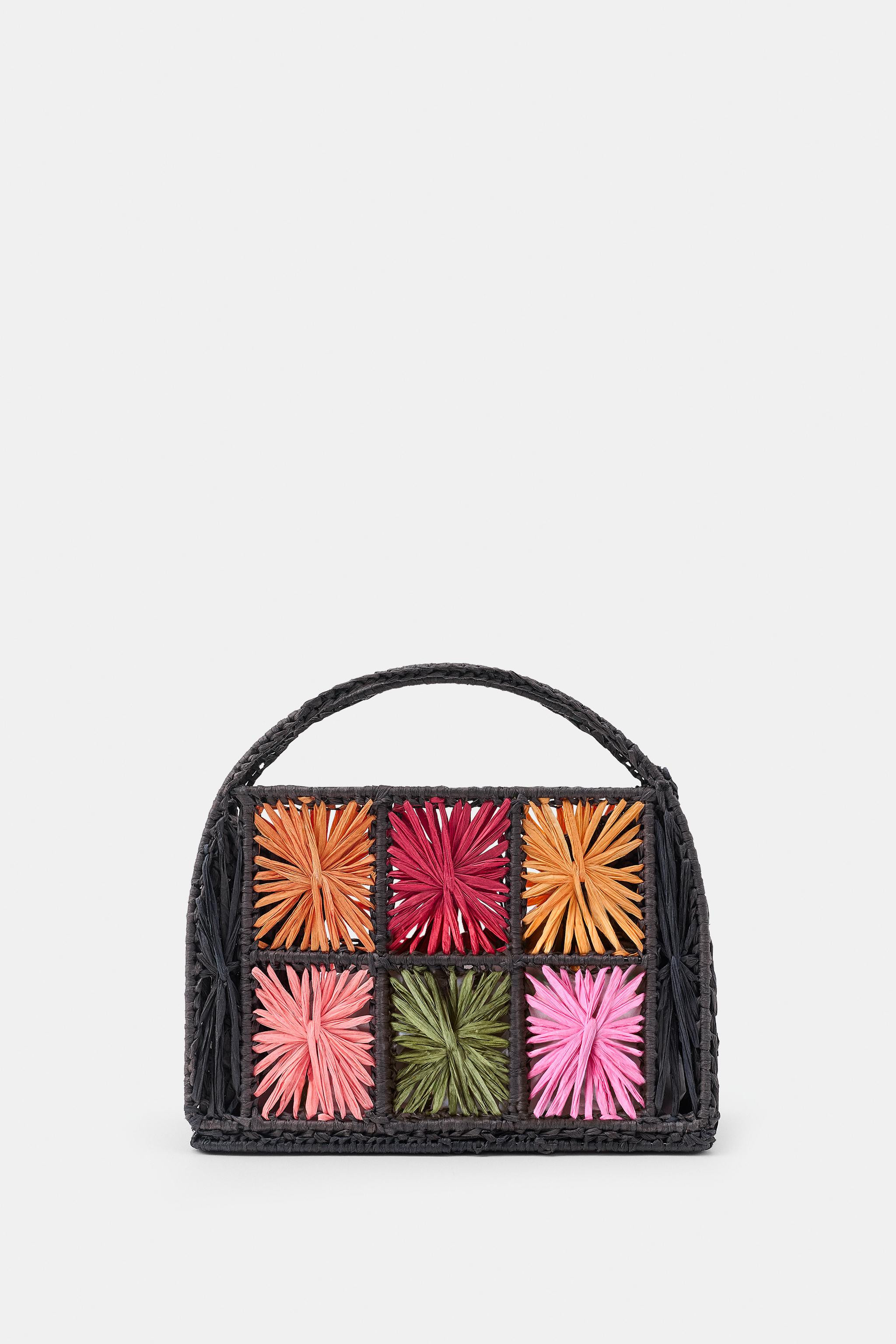 Rigid basket-style bag featuring a main body made of 100% paper. Top handles. | Zara US