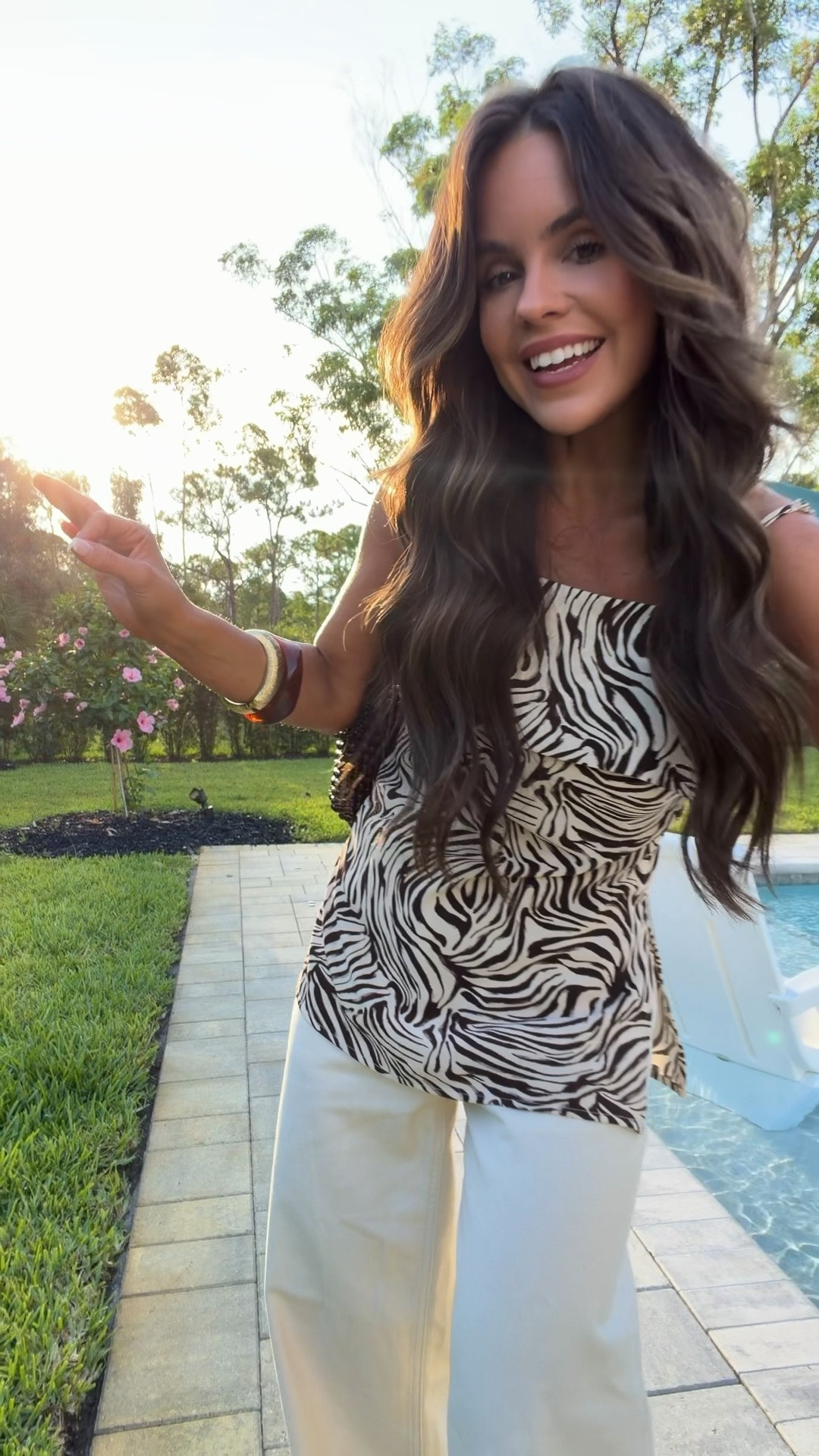Summer style made easy 🤍 This zebra print top is such a fun statement piece paired with classic white denim for an effortless, elevated look. Wearing the top in a size small and my white jeans in a 25 petite from target -Perfect for summer dinners, vacation nights, date nights, or everyday chic outfits. 

#LTKStyleTip #TargetStyle #TargetFashion #SummerOutfit #WhiteJeans #PetiteFashion #ResortStyle #VacationOutfit #CoastalStyle #NeutralStyle #LTKFindsUnder50 #SummerFashion #DateNightOutfit #AffordableFashion #OO

#LTKootd #LTKPetite #LTKSaleAlert