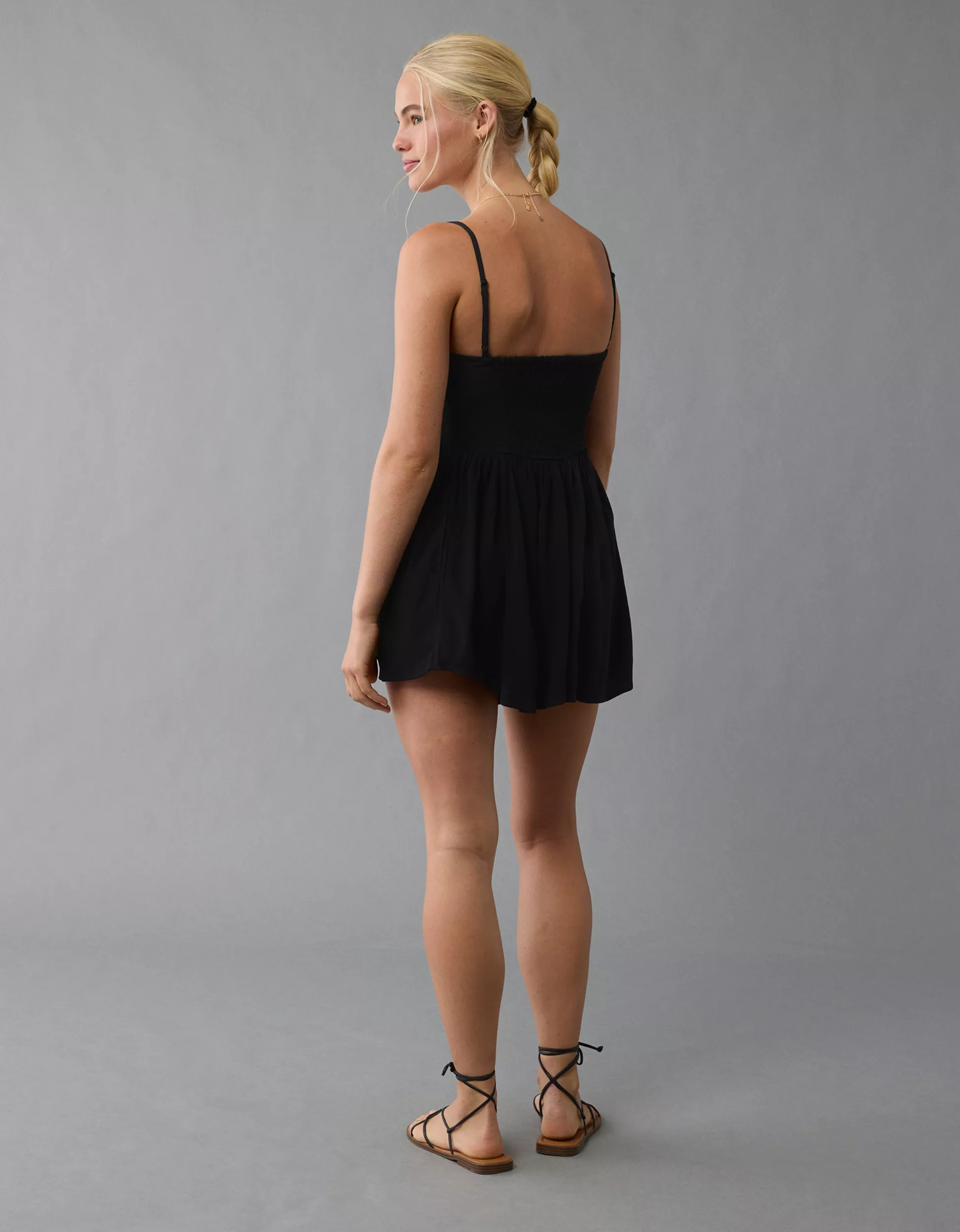 AE Ruched Bodice Corset Romper | American Eagle Outfitters (US & CA)