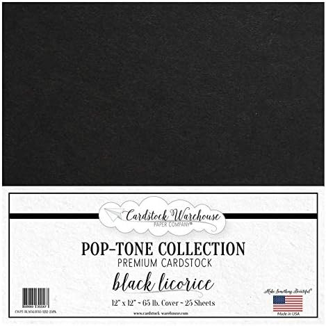 Amazon.com: Black Licorice Cardstock Paper - 12 X 12 Inch 65 Lb. Premium Cover - 25 Sheets From C... | Amazon (US)