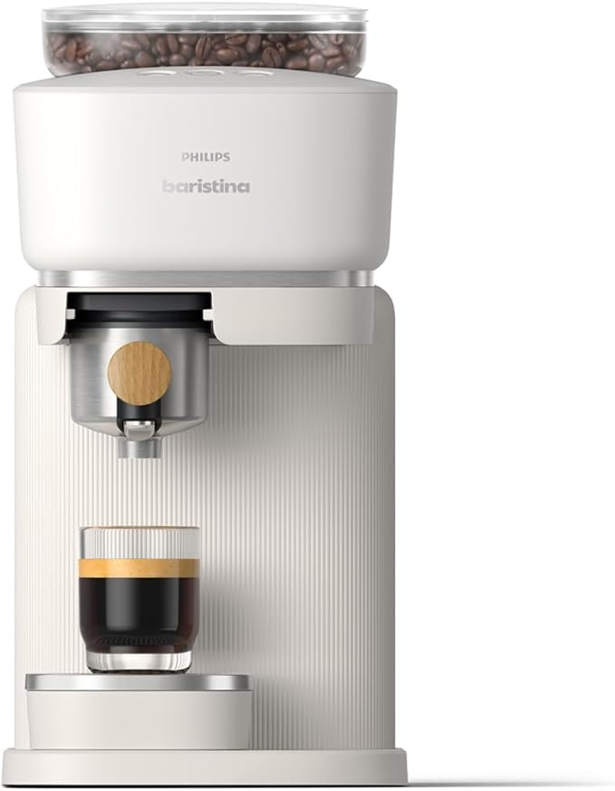 Philips Baristina Espresso Machine, Grind, Tamp & Brew Coffee Beans in One Swipe, Compact, 16 Bar... | Amazon (US)