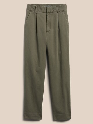 High-Rise Pleated Chino | Banana Republic Factory