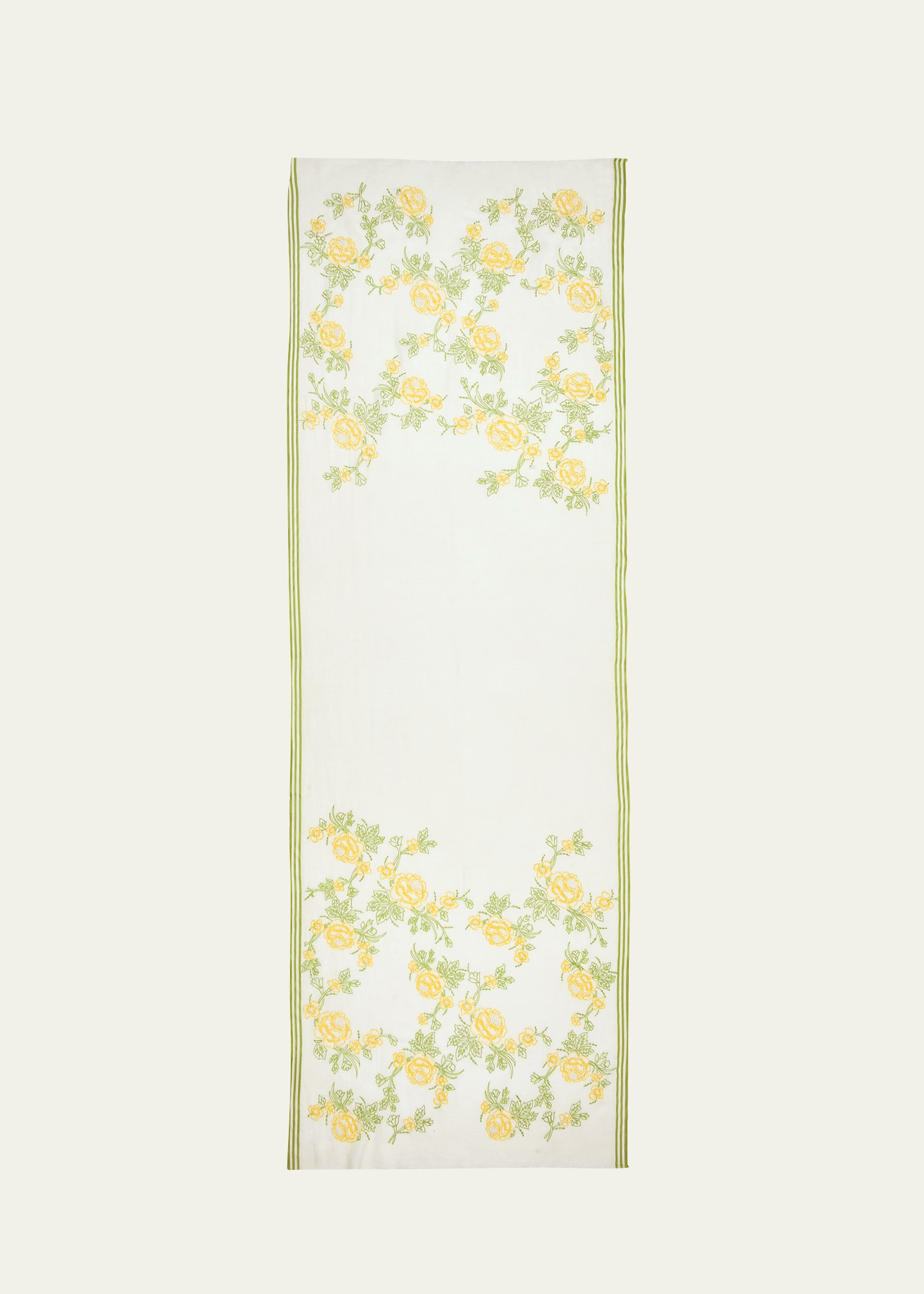 Janavi India Colorful Floral Merino Wool & Silk Scarf | Bergdorf Goodman