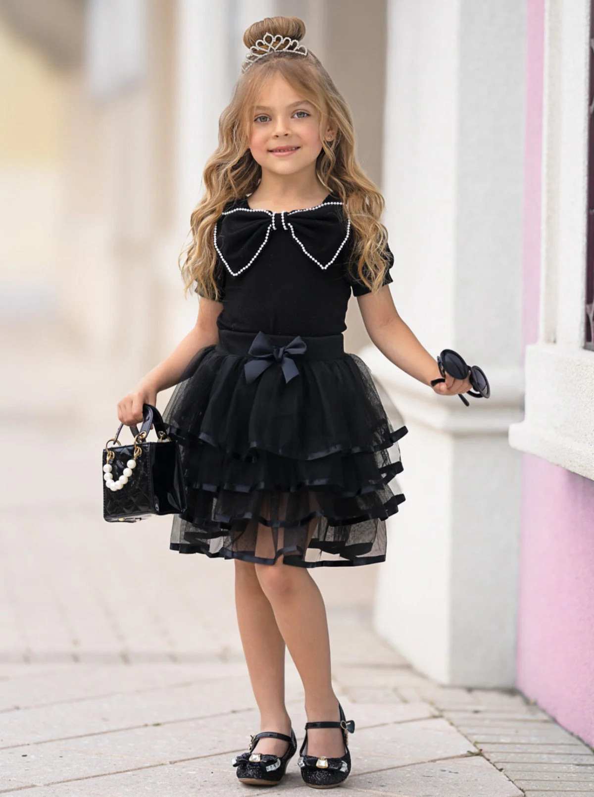 L.O.L. SURPRISE! IT Baby Tiered Skirt Set | Mia Belle Girls