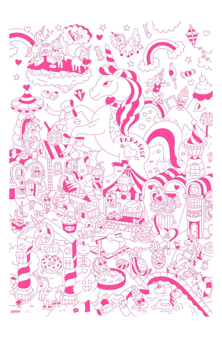 OMY Unicorn Coloring Poster | Nordstrom | Nordstrom