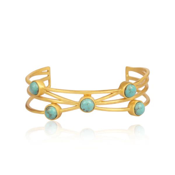 Turquoise Wrap Cuff Bracelet | Christina Greene 