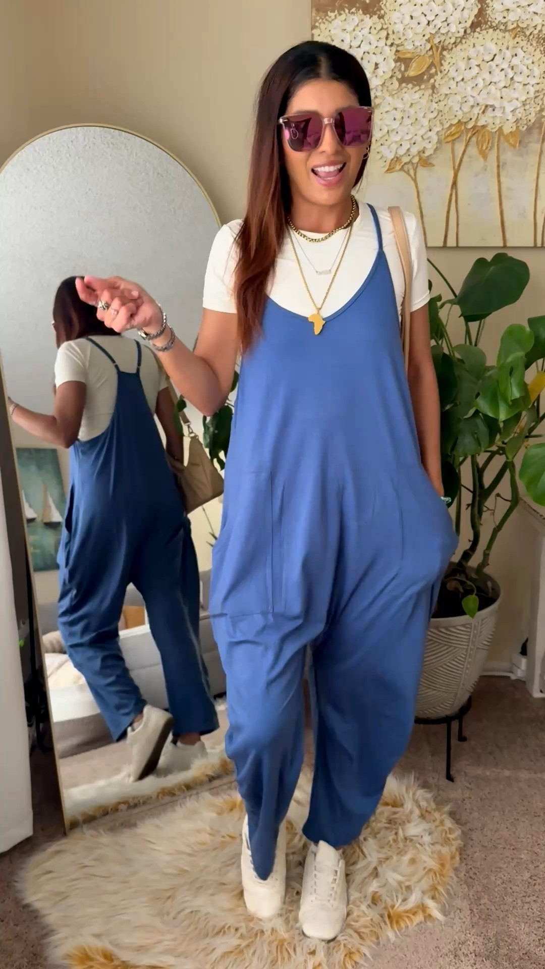 Easy, comfy, and cute 🤍 This Amazon loose jumpsuit is one of my latest finds and I’m obsessed! The relaxed fit, soft lightweight fabric, and pockets make it perfect for everyday wear. I layered it over a basic tee with sneakers for an effortless casual look you can wear running errands, coffee runs, or weekend outings. Such a versatile piece you can style all year long!

Amazon fashion finds never disappoint.
Size XS

amazon jumpsuit, amazon loose jumpsuit, casual jumpsuit women, relaxed fit jumpsuit, baggy jumpsuit outfit, amazon fashion find, casual everyday outfit, comfy travel outfit women, sleeveless jumpsuit outfit, loose overalls women, amazon spring outfit, casual chic jumpsuit, pocket jumpsuit women, everyday amazon fashion

#amazonfashion #amazonfinds #amazonstyle #ltkstyle #ltkfashion #casualstyle #everydayoutfit #comfyfashion #jumpsuitstyle #effortlessstyle #amazonoutfits

#LTKSpringSale #LTKOver40 #LTKootd