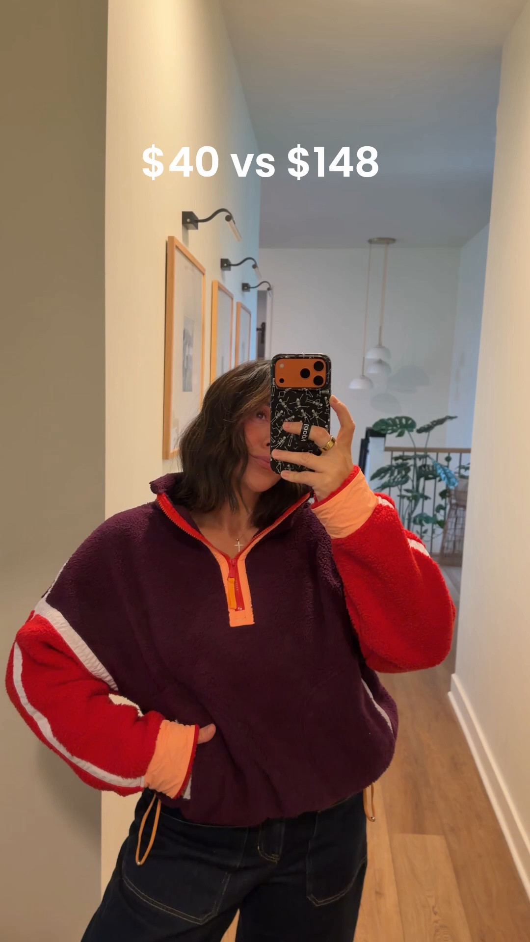 I wear a size L for a more oversized look. Amazon look alike.

#LTKMidsize #LTKmomlife #LTKootd