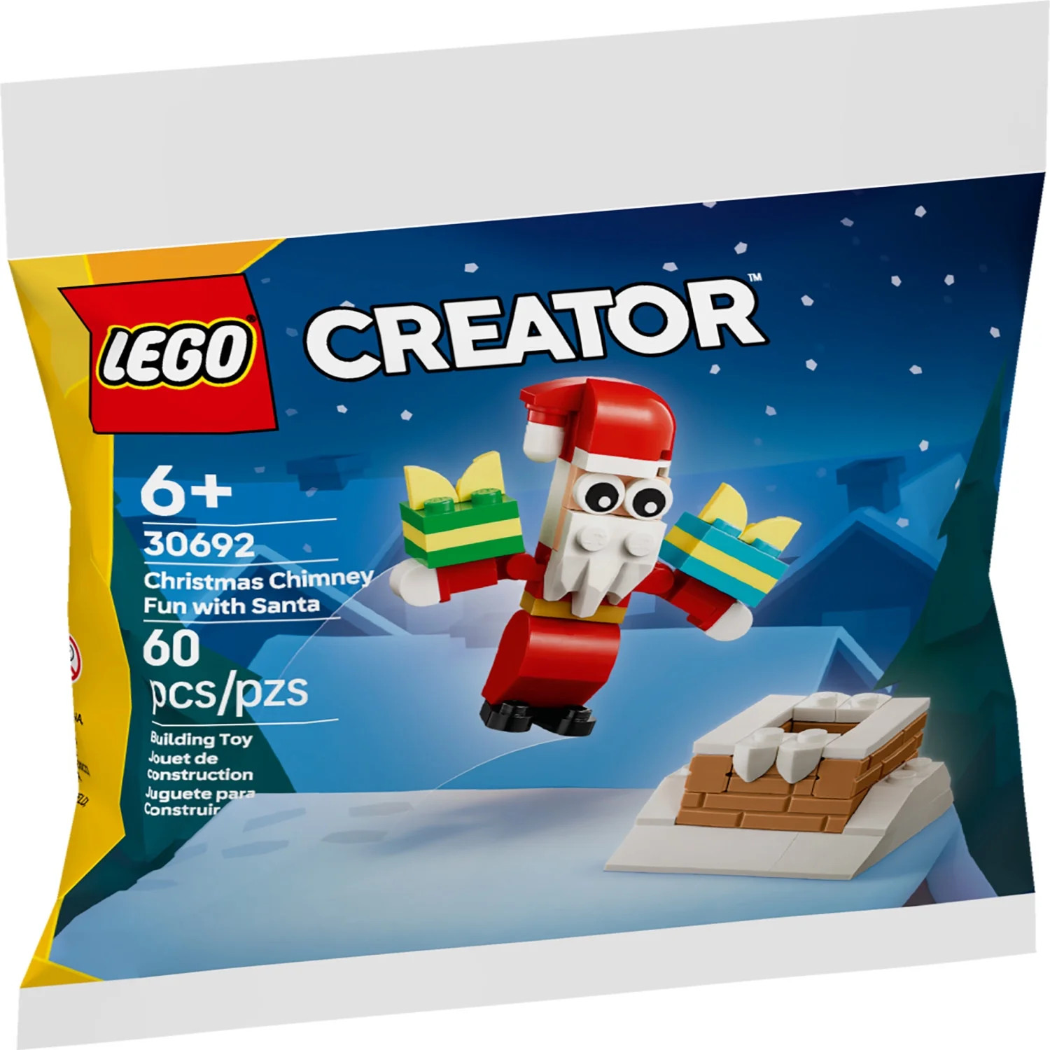 LEGO Creator Christmas Chimney Fun with Santa - Festive Holiday Stocking Stuffer for Kids - Build... | Walmart (US)