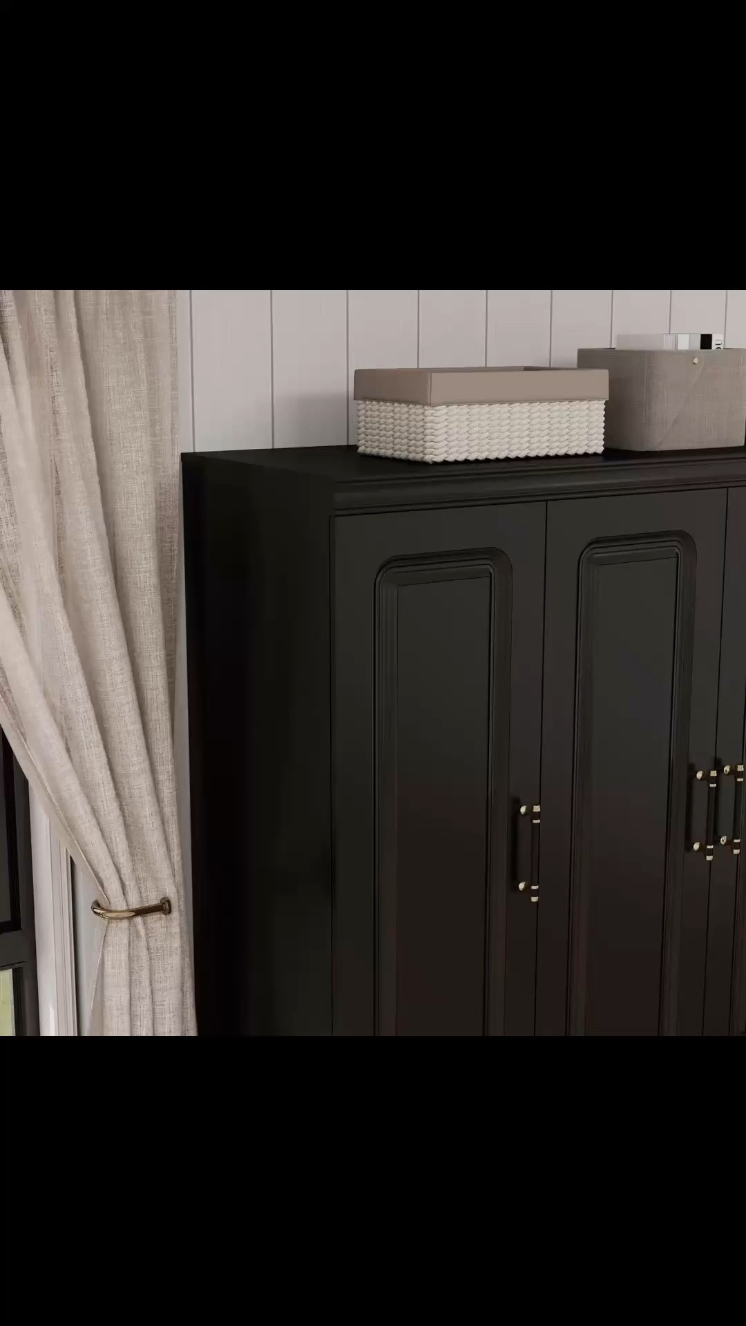 4-Door Bedroom Wood Armoire and Wardrobe Closet with Hanging Rod and Drawers, 70.87" H x 61.42" W, Black

#LTKActive #LTKU #LTKHome

#LTKTravel #LTKWorkwear #LTKBaby