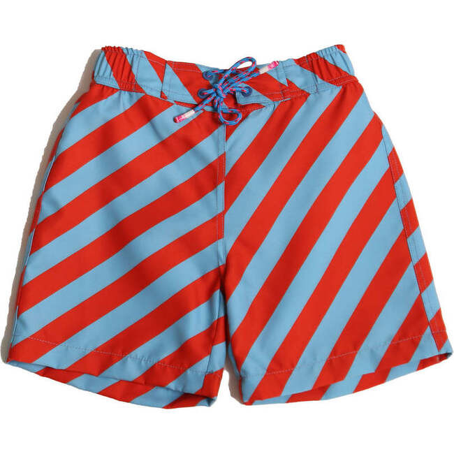 Surf Maasai Madras Print Shorts, Waze Mix | Maisonette