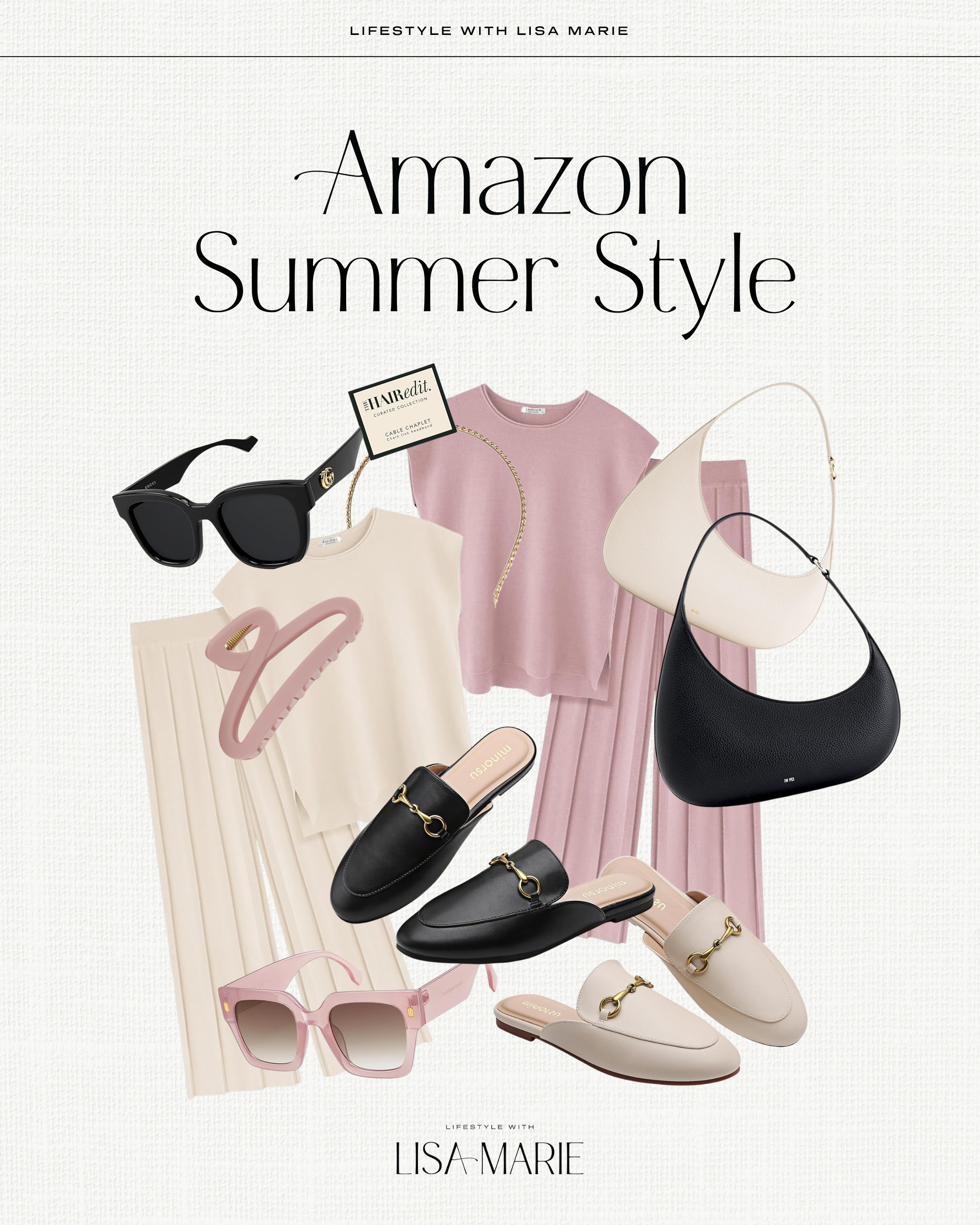 Such an elevated and comfy casual look for summer from Amazon! Travel-friendly loungewear and matching pant sets. Designer sunglasses. Hair headbands, clips and accessories. Neutral outfits, handbags and mule slides.

#LTKSeasonal #LTKPetite #LTKTravel