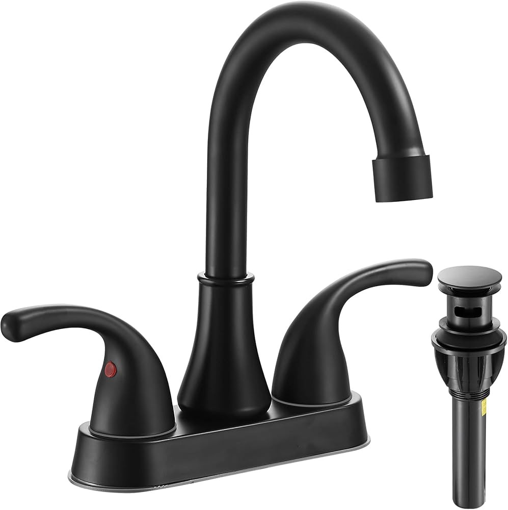 Fransiton Bathroom Sink Faucet 3 Holes 4 Inch Faucet 2 Handle Bathroom Sink Faucet Lead-Free Matt... | Amazon (CA)