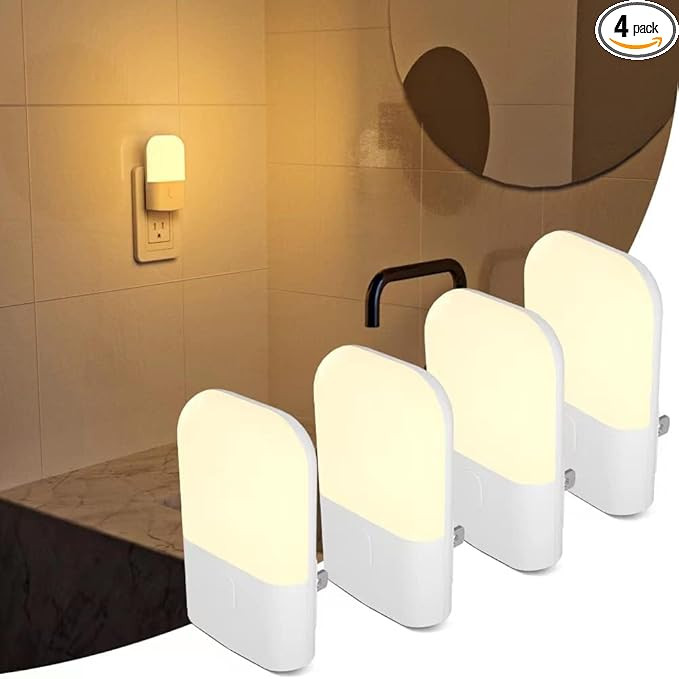 N&B NICE&BRAVO Night Light LED Auto Dusk to Dawn Sensor Light for Kitchen, Bedroom, Kids Room, Ha... | Amazon (US)