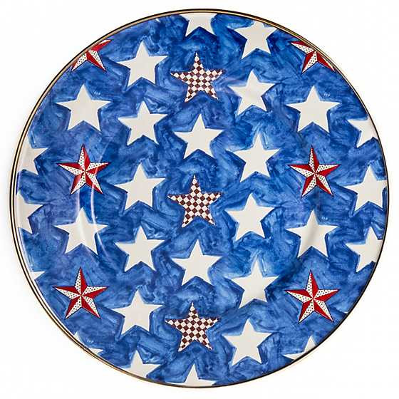 MacKenzie-Childs | Royal Star Enamel Salad/Dessert Plate | MacKenzie-Childs