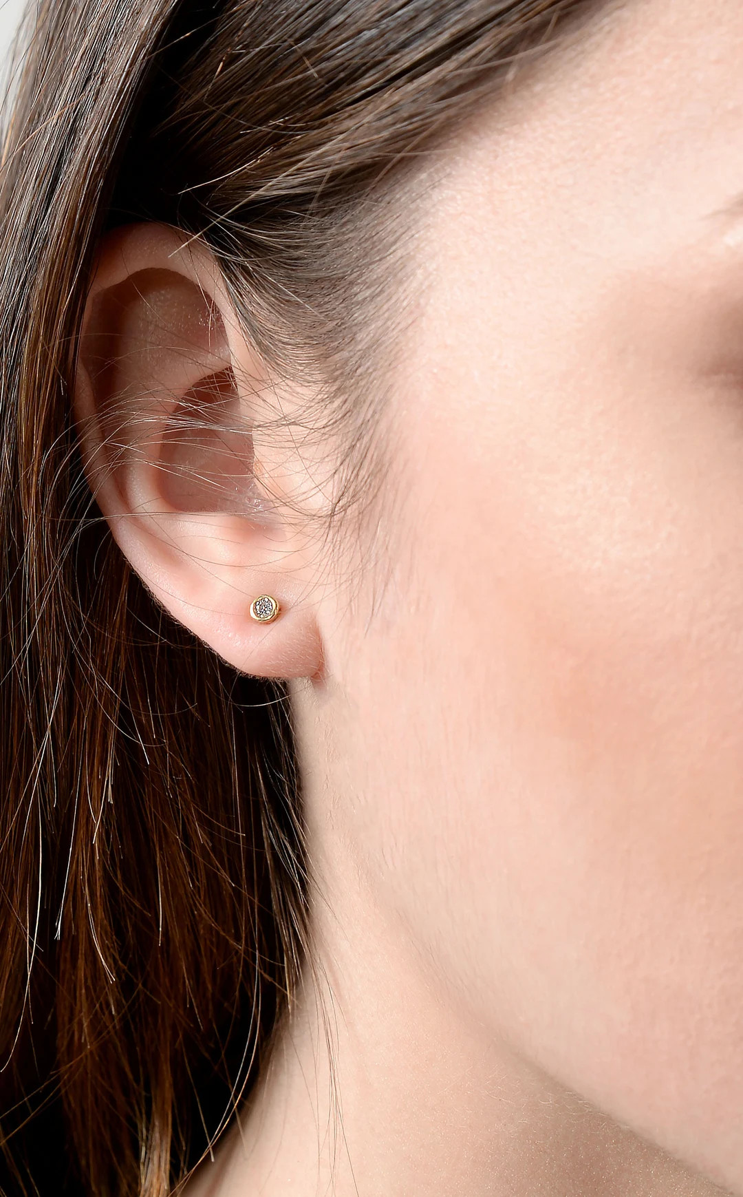 Diamond Earrings / 14k Gold Diamond Stud Earrings / Bezel Setting Diamond Studs / Genuine Diamond... | Etsy (EU)