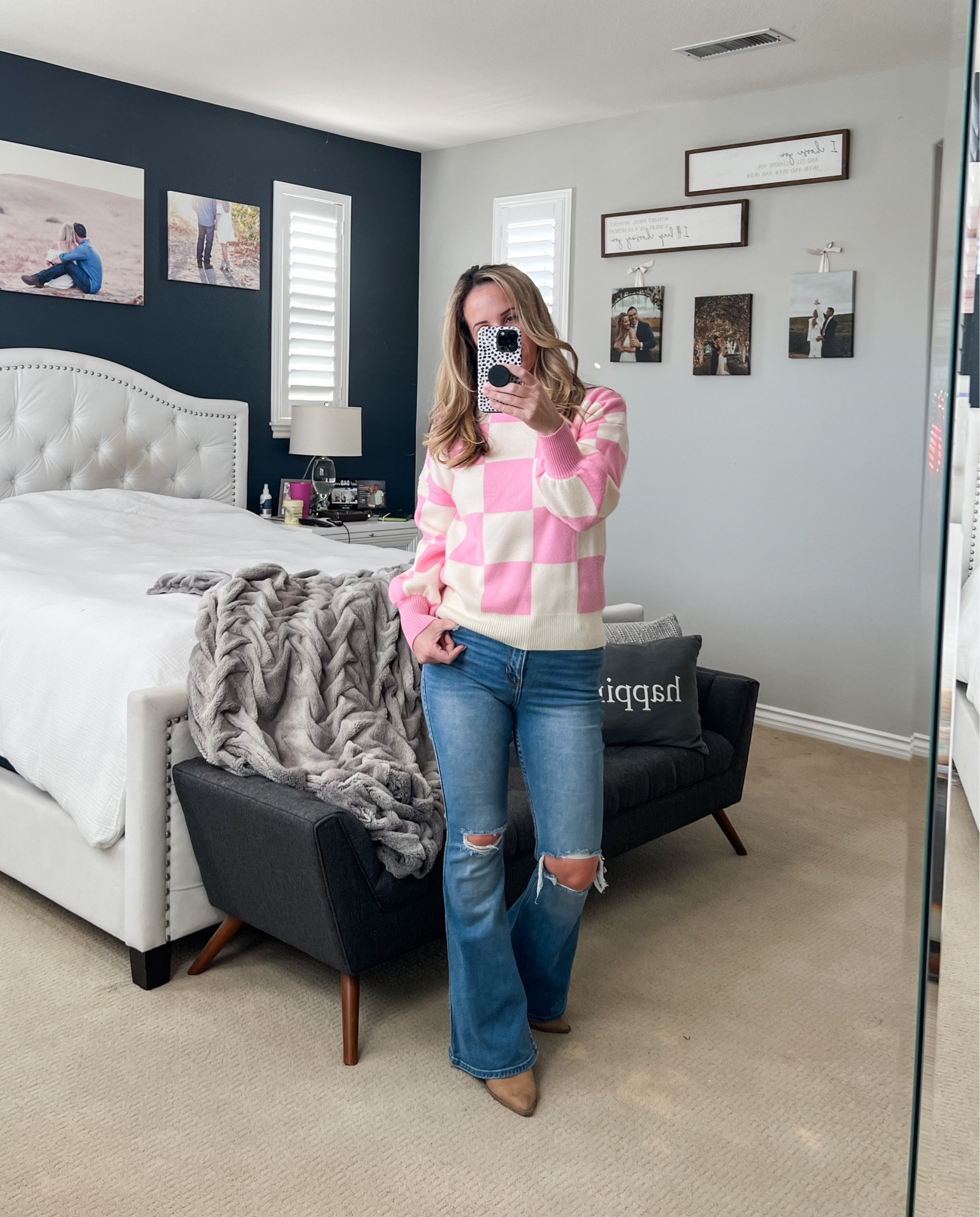 Pink color block Amazon sweater that is super soft and cozy! 🩷🤍 #amazon #amazonfinds #amazonsweater #amazonwintersweater #wintersweater #winteroutfit #sweaterandjeans #jeansandboots #colorblock #colorblocksweater #amazonprime #amazonsale #amazonlightningdeal 

#LTKover40 #LTKSeasonal #LTKsalealert