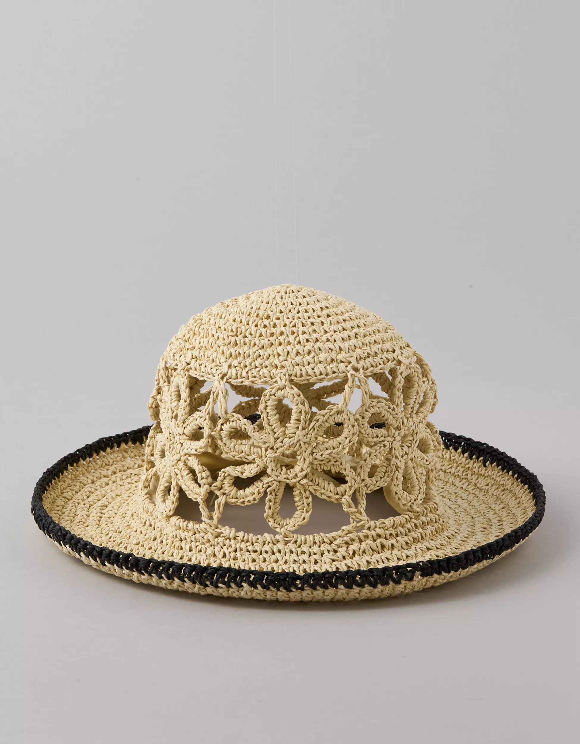 AE Raffia Flower Bucket Hat | American Eagle Outfitters (US & CA)