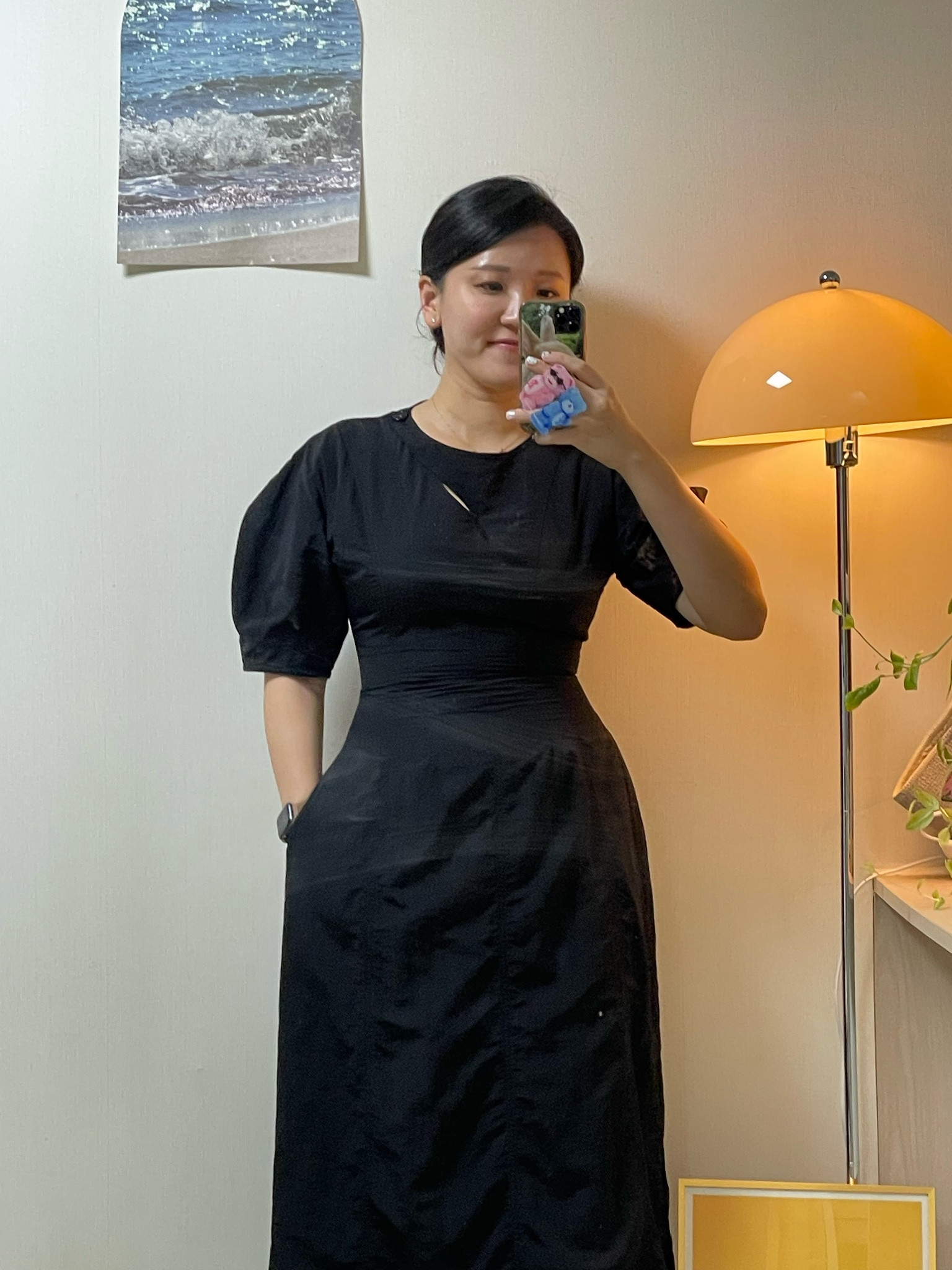 balloon black dress from haebyhaekim