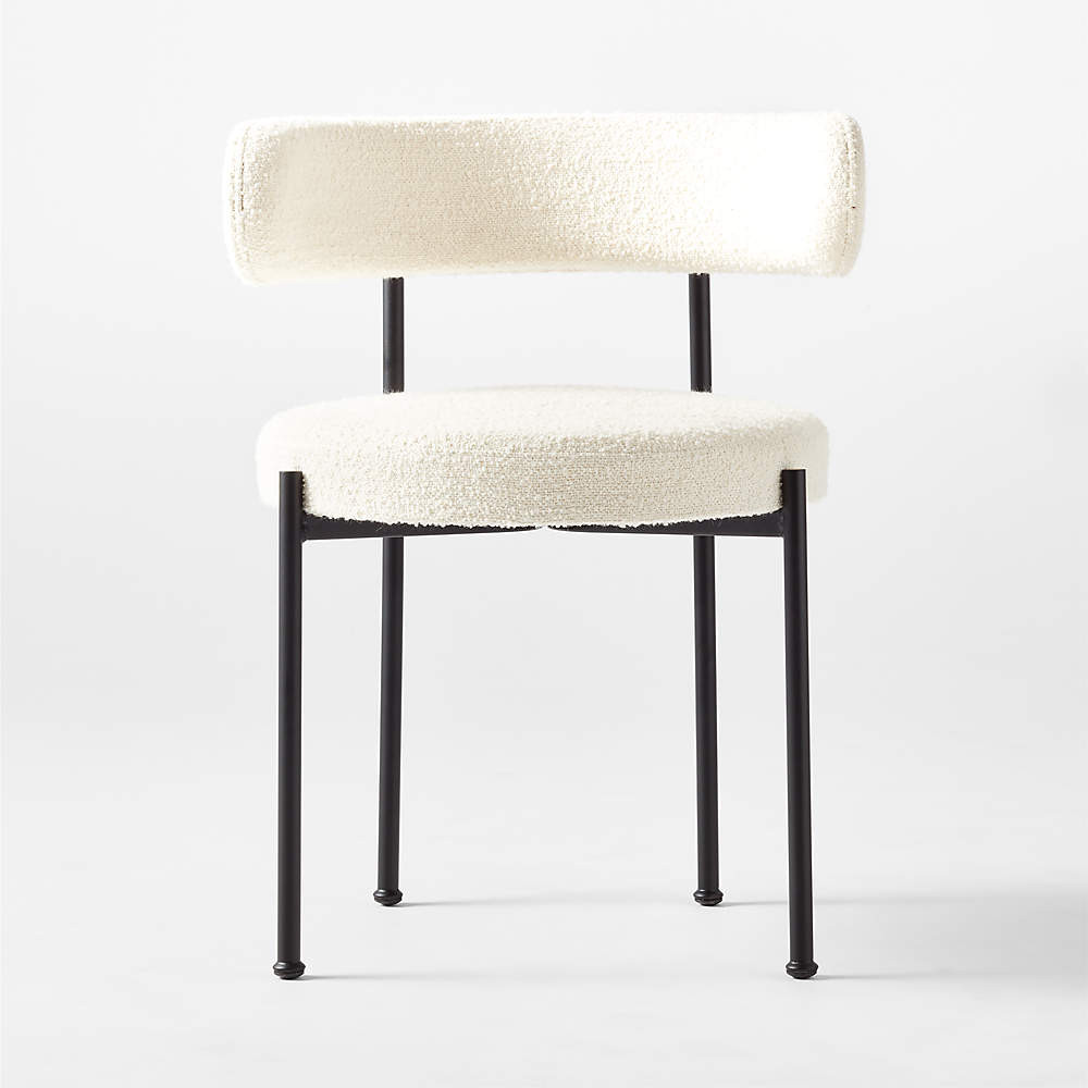 Inesse Boucle Ivory Dining Chair + Reviews | CB2 | CB2