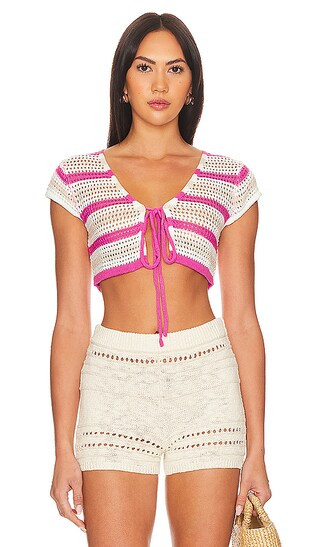 Laurel Knit Top in Pink Multi | Revolve Clothing (Global)