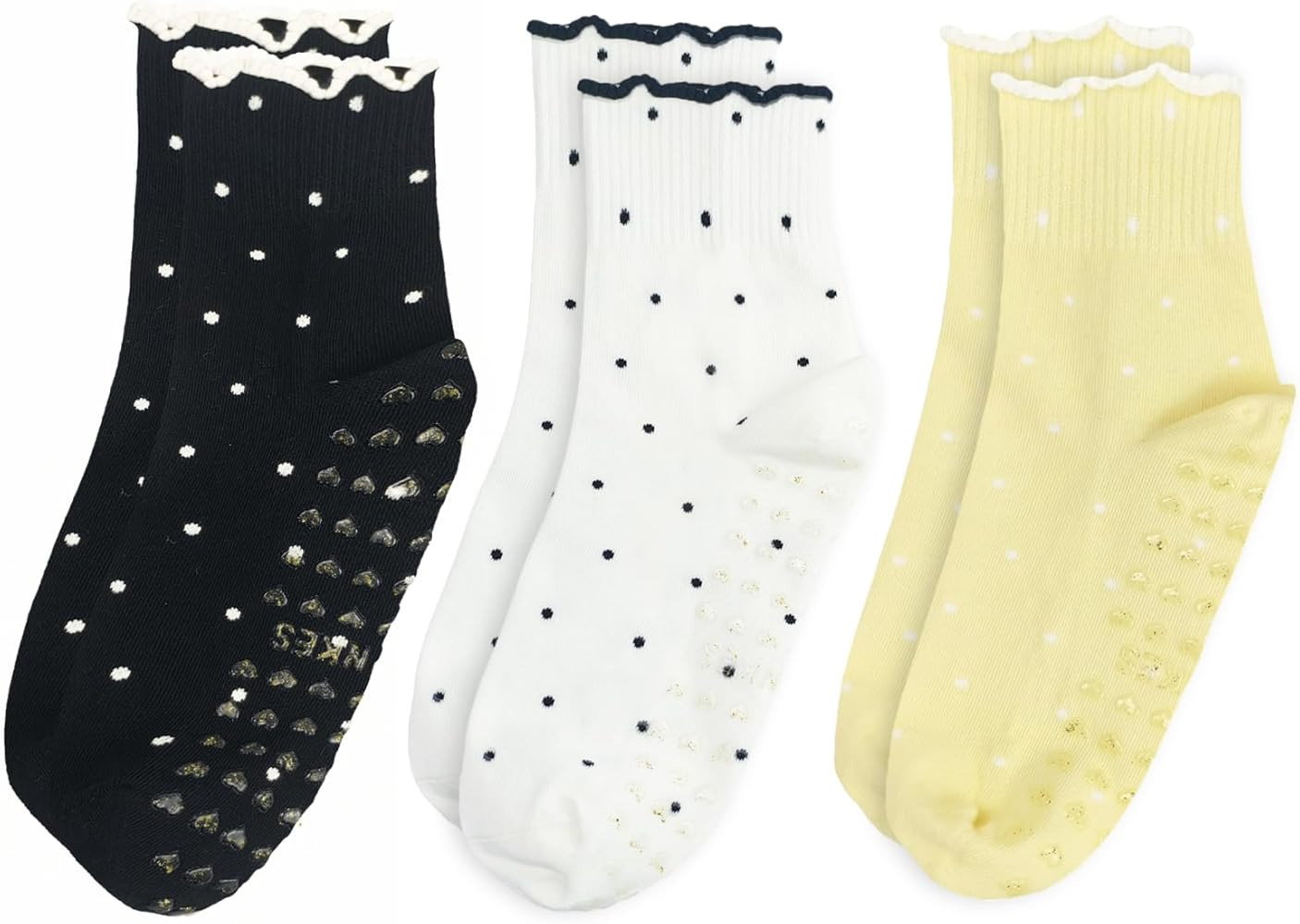 Cute Polka Dot Yoga Socks for Women – Fits US Sizes 5-9 – Perfect forYoga, Pilates, Barre, an... | Amazon (US)