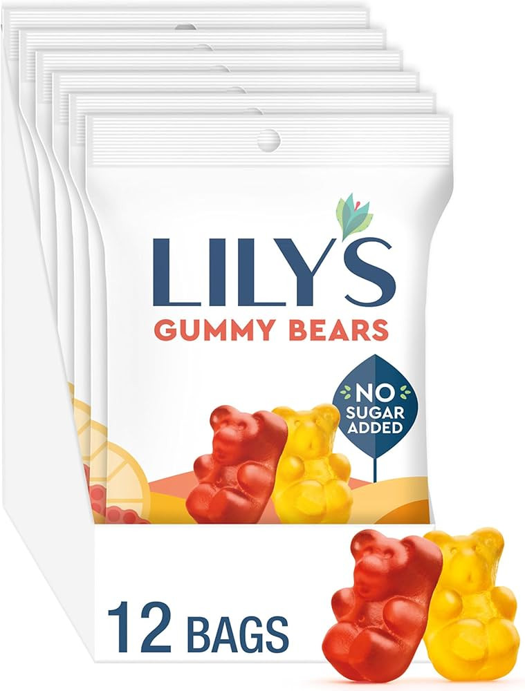LILY'S Assorted Fruit Flavored No Sugar Added, Gummy Bears Bags, 1.8 oz (12 Count) | Amazon (US)