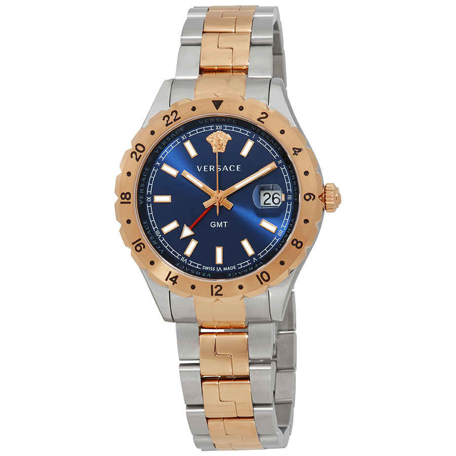 Versace Hellenyium GMT Blue Dial Mens Watch V11060017 | Jomashop.com & JomaDeals.com