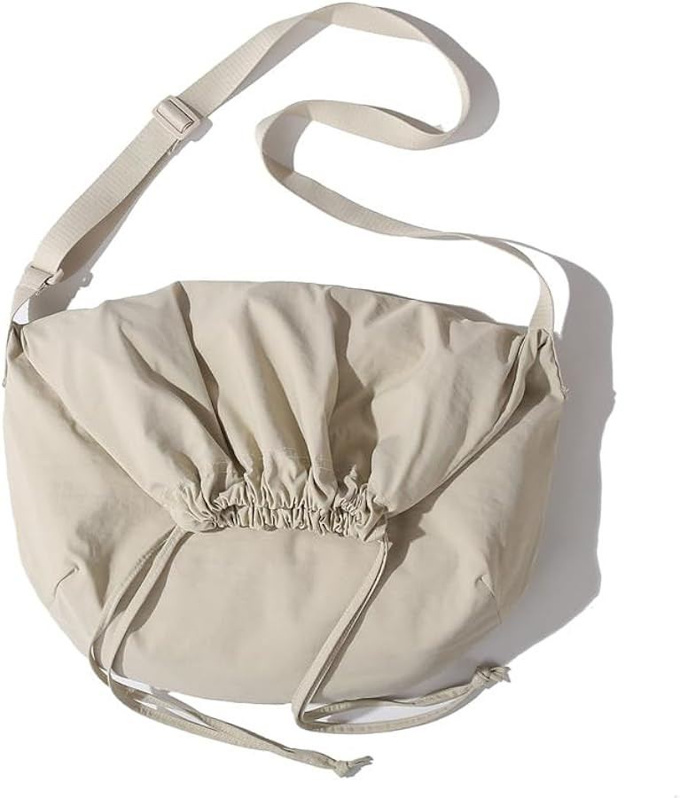 Women Drawstring Crossbody Bag Lightweight Shoulder Tote with Minimalist Design Fashion Handbag f... | Amazon (US)