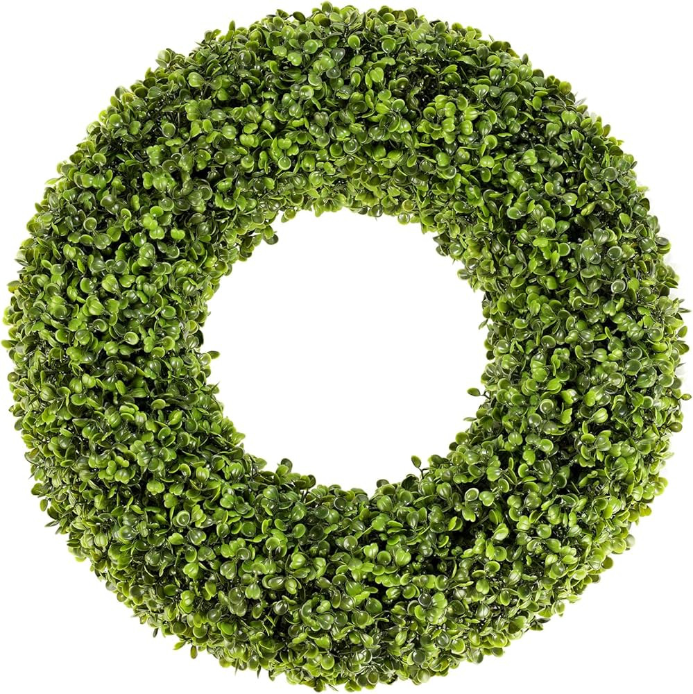 Boxwood Wreath - 20inch Outdoor/Indoor All Seasons Decor | Amazon (US)
