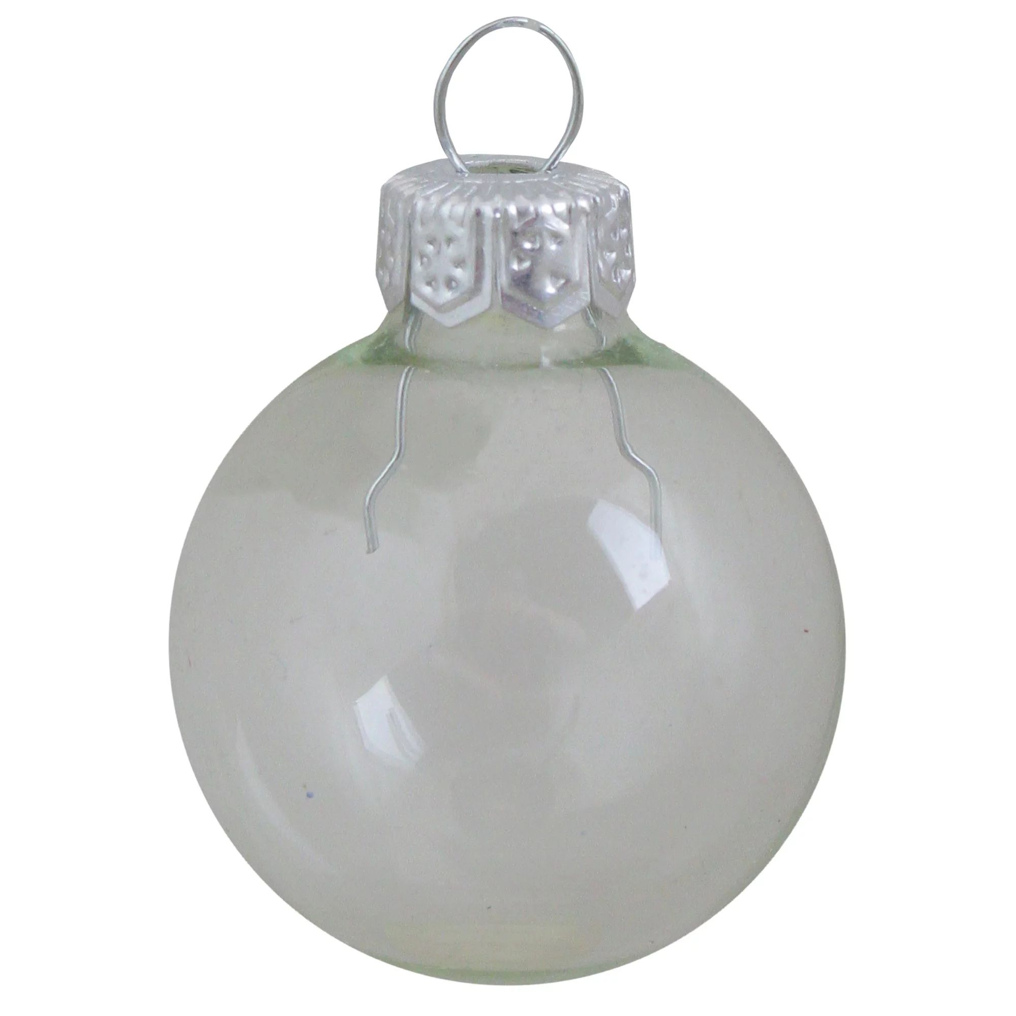 Northlight 40ct Shiny Glass Ball Christmas Ornament Set 1.25" - Clear Transparent | Walmart (US)