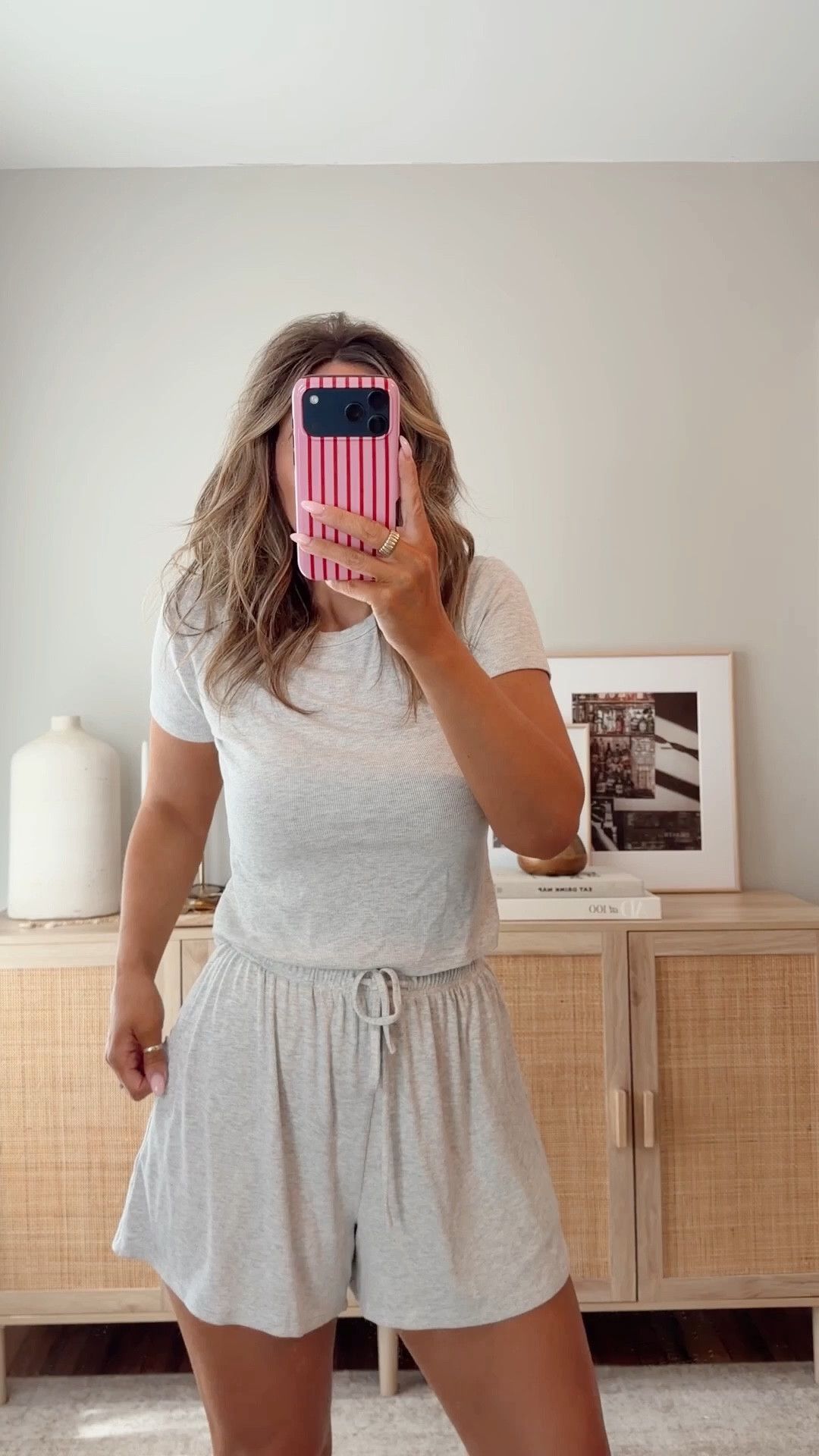 lounge sets you’ll love for spring + summer! these have a relaxed fit + run a little bit. i’m in a size M (the grey set has been washed + dried). i think a S would have fit best. #founditonamazon @amazon 

#LTKootd