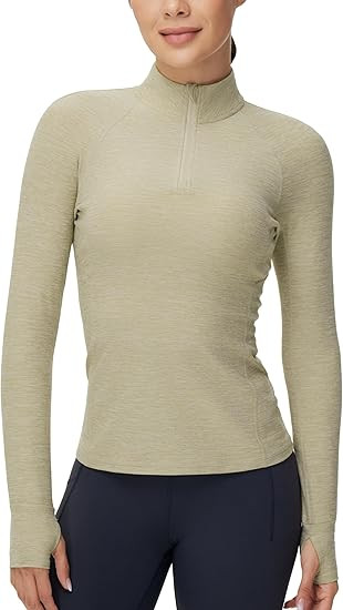 THE GYM PEOPLE Women's Half Zip Golf Workout Shirts Long Sleeve Soft Warm Yoga Athletic Pullover ... | Amazon (US)