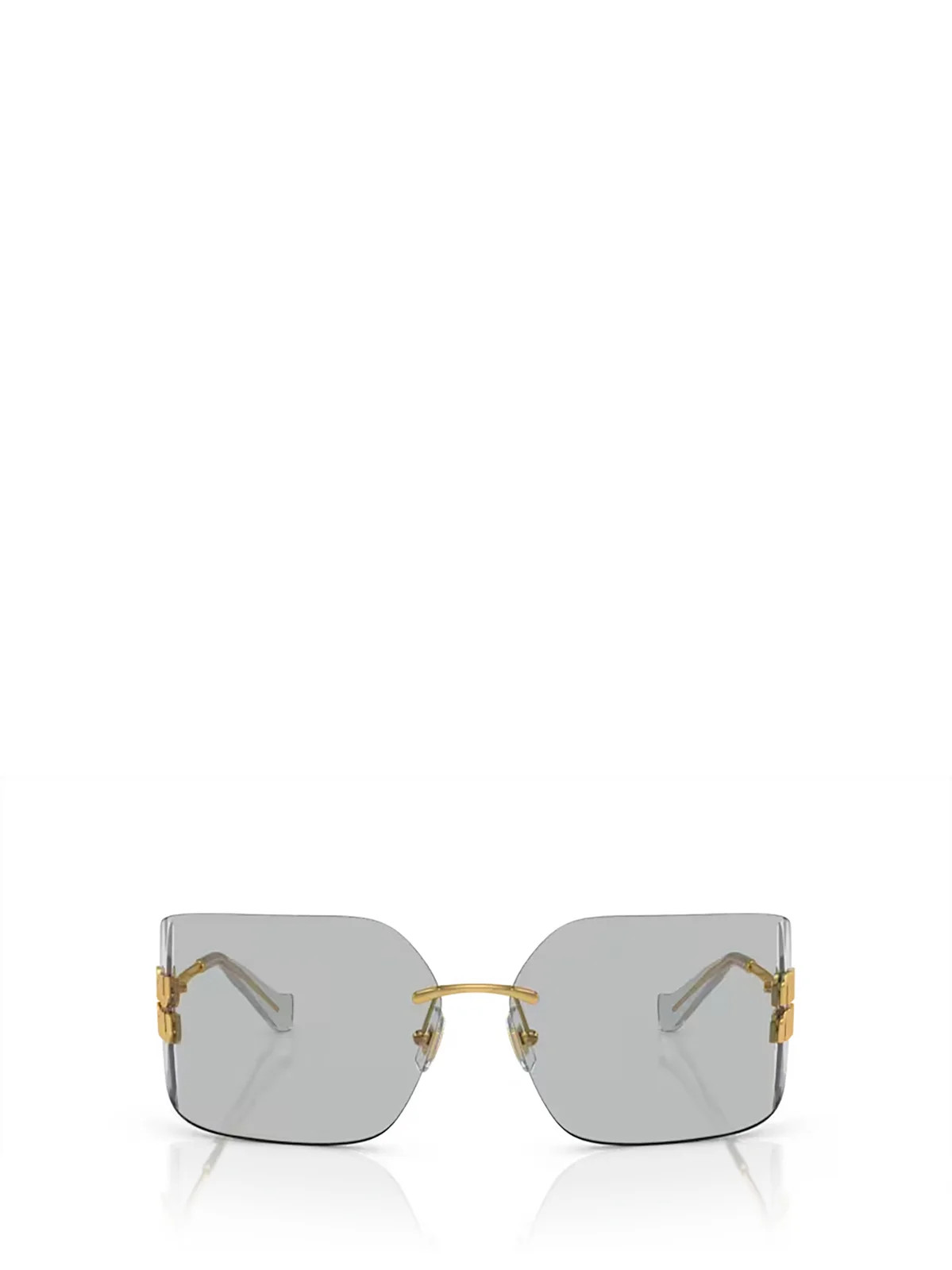 Miu Miu Eyewear Logo-Plaque Oversize-Frameless Sunglasses | Cettire Global