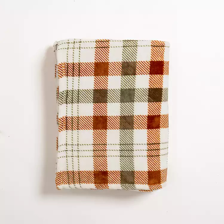 Plush Spice Plaid Throw | Kirkland's Home
