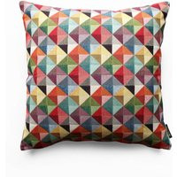 Tapestry Geometric Cushion Cover. Retro Colourful Abstract Couch Pillow Case. Bold, Rainbow, Repeat Pattern. Summer Garden, Conservatory | Etsy (UK)