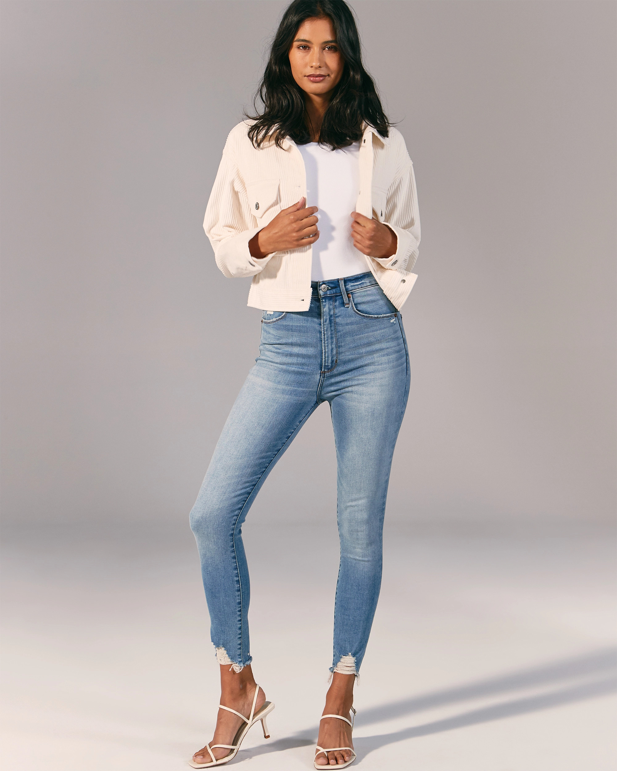 Ultra High Rise Super Skinny Ankle Jeans | Abercrombie & Fitch (US)
