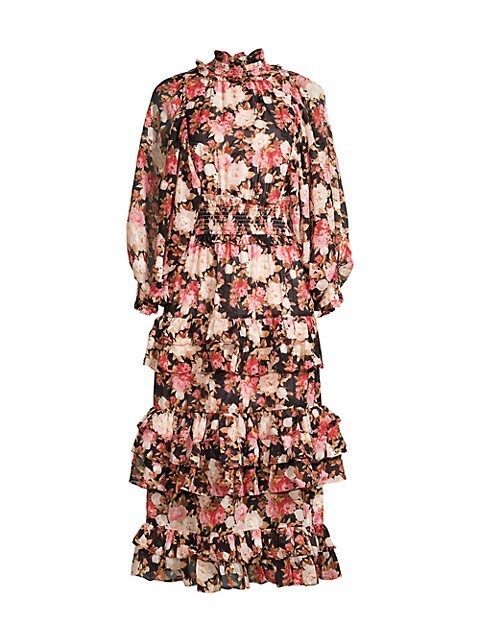 Afterglow Sonvia Floral Midi-Dress | Saks Fifth Avenue