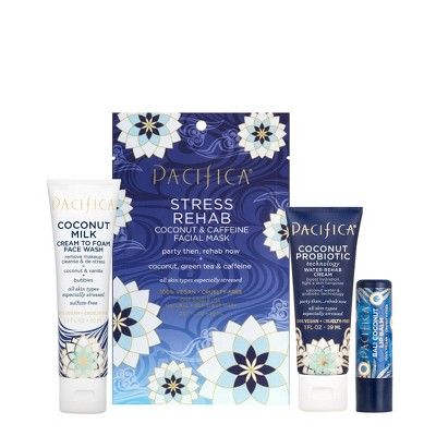 Pacifica Coconut Rehab Skincare Stress Therapy Set - 4ct/3.55 fl oz | Target