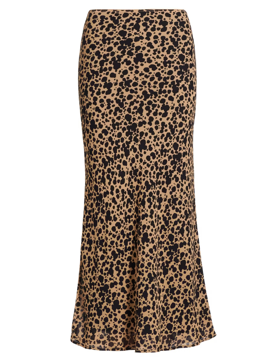 Layla Spotted Midi-Skirt | Saks Fifth Avenue