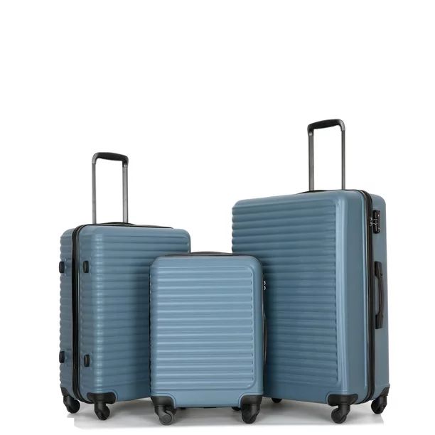 Travelhouse 3 Piece Luggage Set Hardshell Lightweight Suitcase with TSA Lock Spinner Wheels 20in2... | Walmart (US)