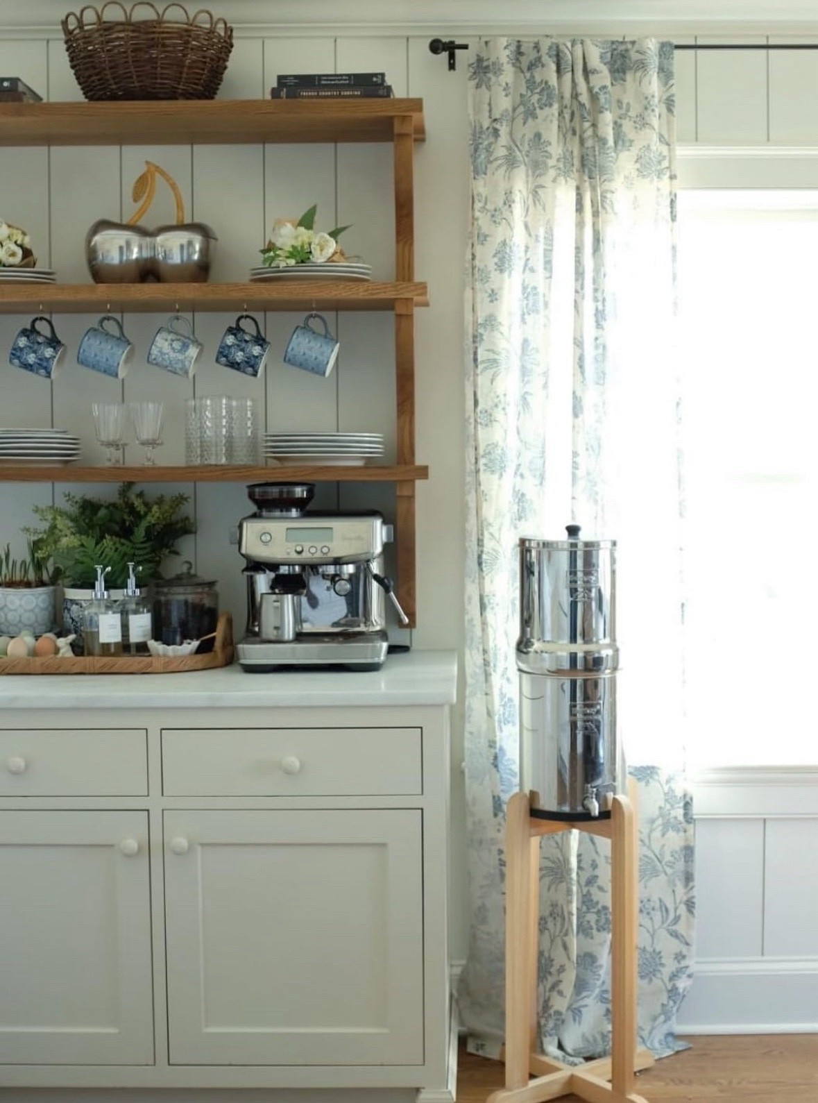 Coffee bar blue decor morning routine 

#LTKmomlife #LTKdayinmylife #LTKmorningroutine