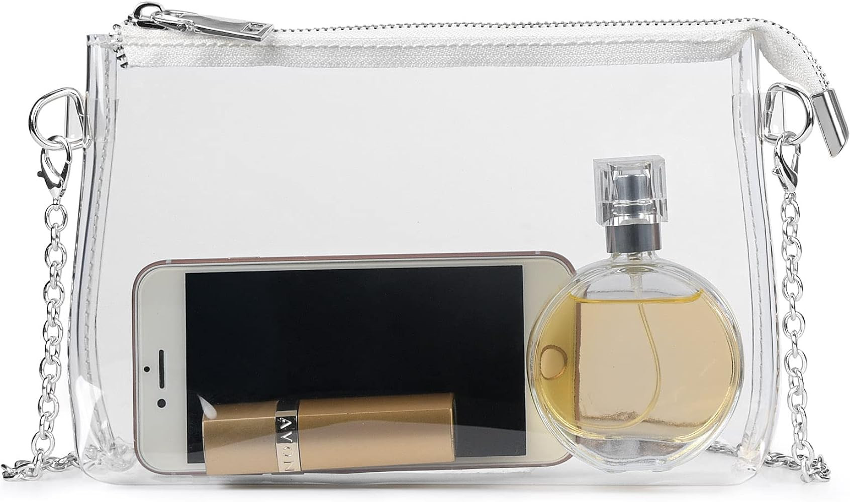 Lorbro Clear Purse for Women Stadium Approved, Clear Crossbody Bag with Zipper Closure, Transpare... | Amazon (US)