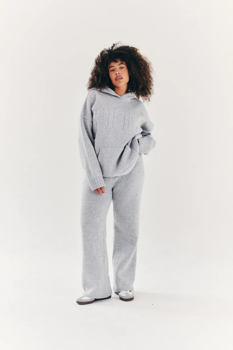 Knitted Wide Leg Co Ord Trouser | In The Style