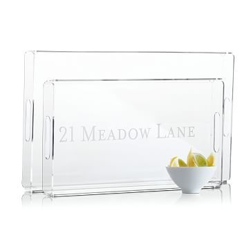 Acrylic Serving Tray, Small - Personalized | Mark and Graham