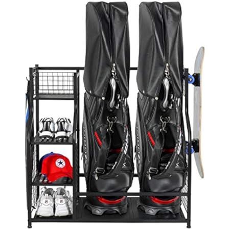 Mythinglogic Golf Storage Garage Organizer,Golf Bag Storage Stand and Other Golfing Equipment Rack | Amazon (US)