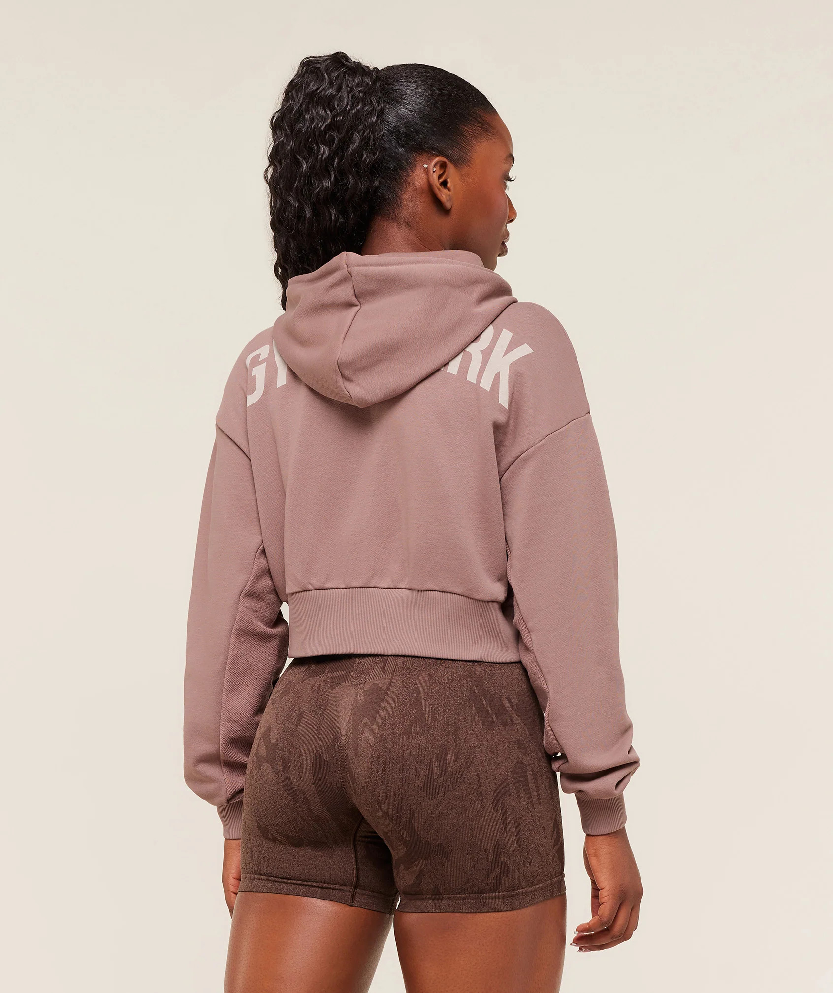 Gymshark Power Midi Zip Hoodie - Chestnut Pink | Gymshark US