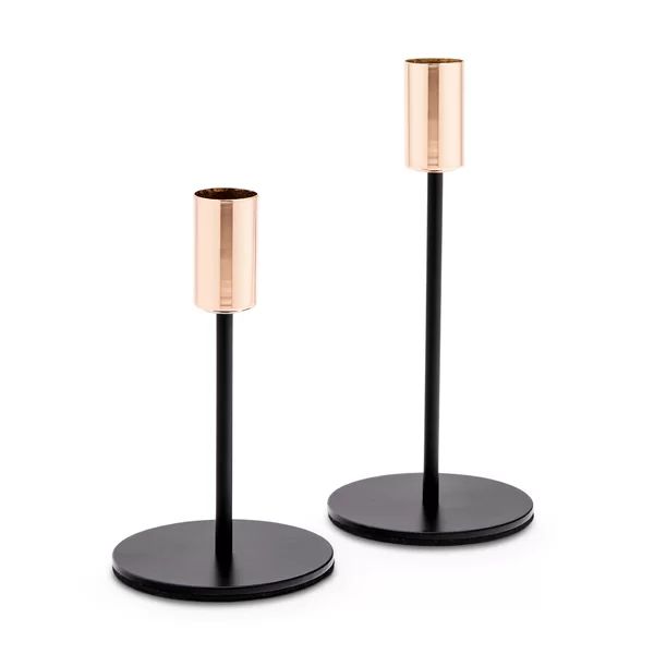 2 Piece Metal Tabletop Candlestick Set | Wayfair North America