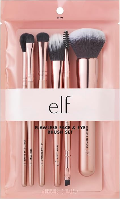 e.l.f. Flawless Face Kit, 6-Piece Brush Collection, Vegan & Cruelty-Free, Brushes For Face, Eyes ... | Amazon (US)