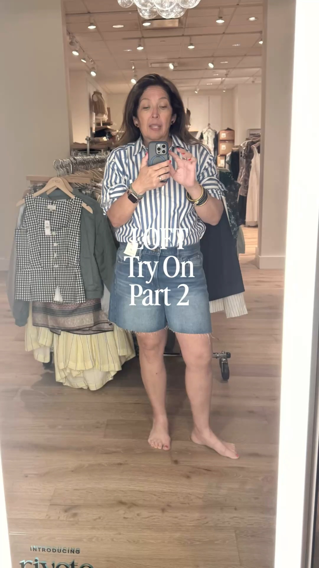 These shirts are perfect for summer. Comfy and stretchy plus they are a great length. 
Love the striped top. I sized down two sizes. Wearing a small. 
Both are 50% off.

#LTKootd #LTKSaleAlert #LTKSeasonal